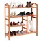 4 Tier Multifunction Bamboo Shoe Rack Boot Tower Shelf Storage Organizer Stand